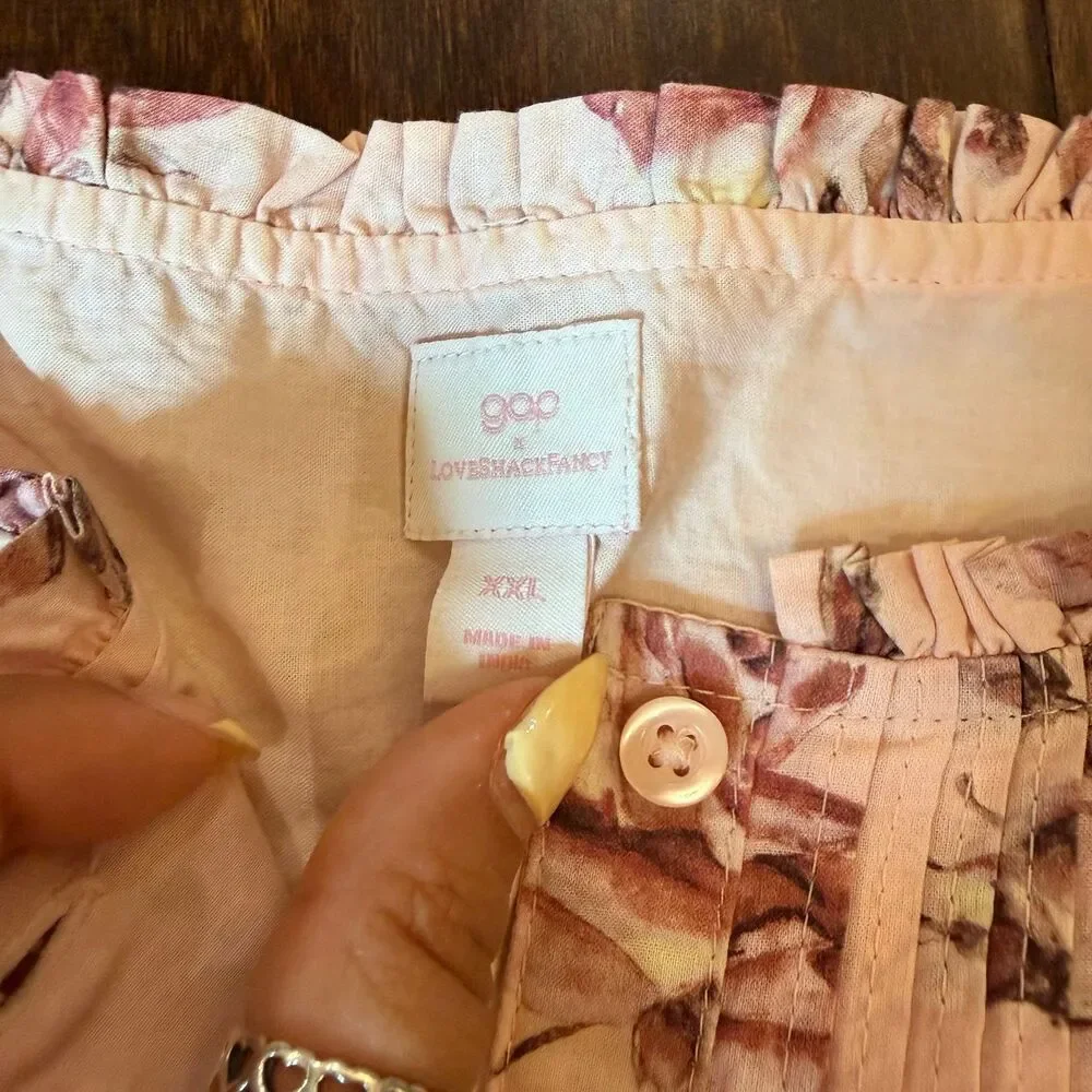 Gap X Loveshackfancy Flutter Top and Ruffle Skirt Matching Set Girls size XXL